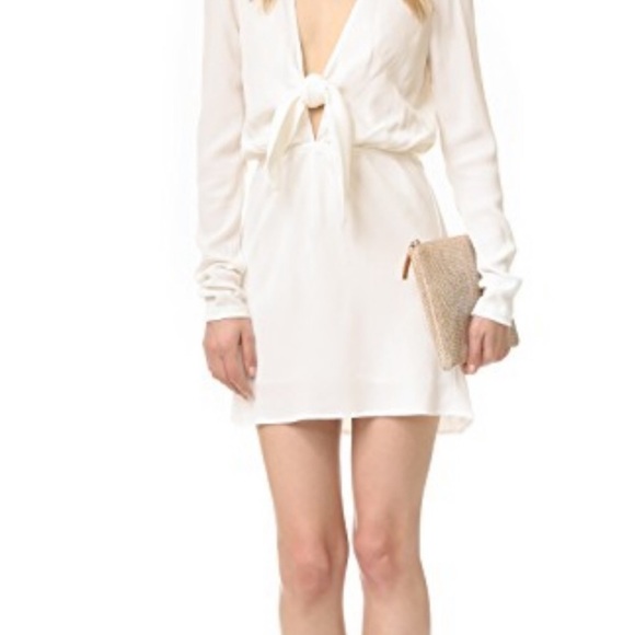 Stone Cold Fox Desire Mini Dress White Tie Front - Picture 1 of 9